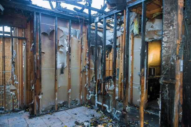 Professional Fire Board Up technician working in Englewood, FL